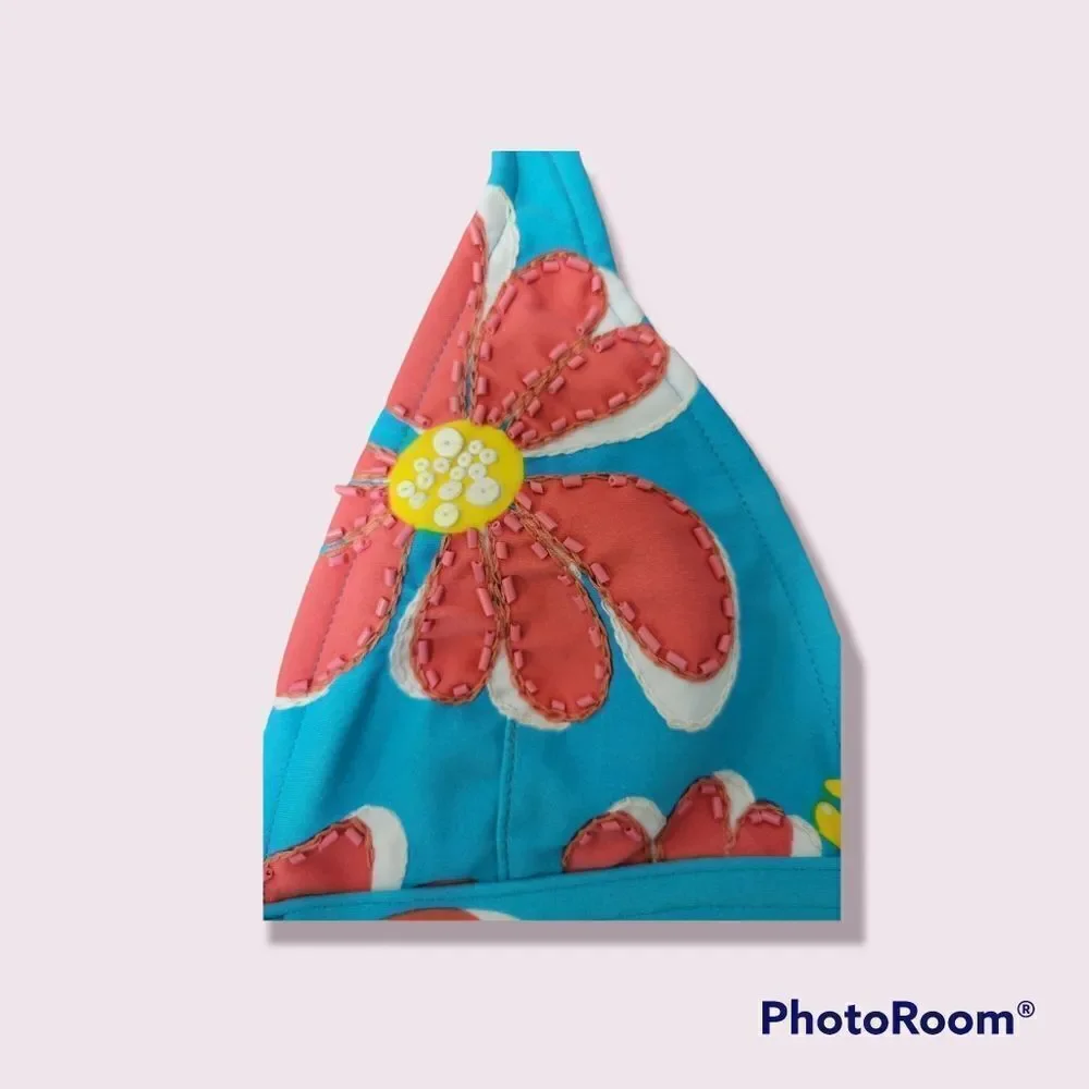 4/$16- Floral Beaded Top  - Picture 2 of 4